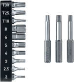 Feedback Sports Replacement Bit Holder with 13 Bits - Ratchets & Bits - Range Click Torque Wrench Replacement Bits With Holder