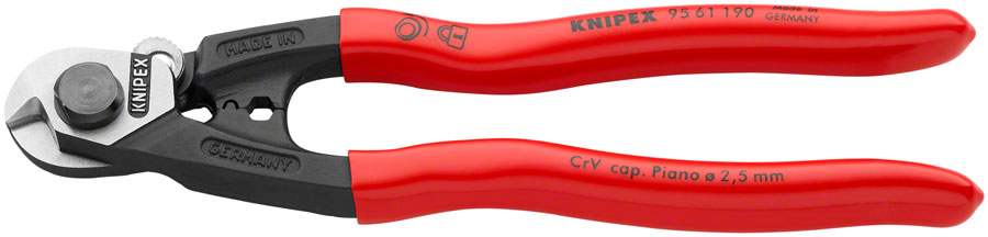 Knipex Wire Rope Shears - Polished Forged Steel, 7 1/2