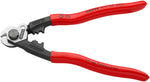 Knipex Wire Rope Shears - Polished Forged Steel, 7 1/2" MPN: 95 61 190 SBA UPC: 843221000233 Cable Cutter Wire Rope Shears