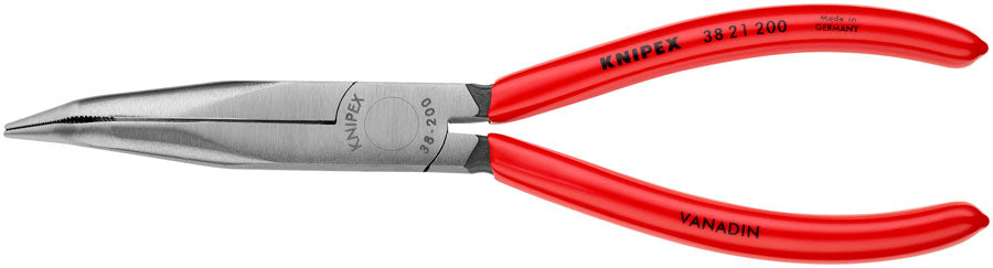 Knipex 8" Long Nose 40degree Angled Pliers without Cutter MPN: 38 21 200 UPC: 843221001698 Plier Long Nose Angled Pliers without Cutter