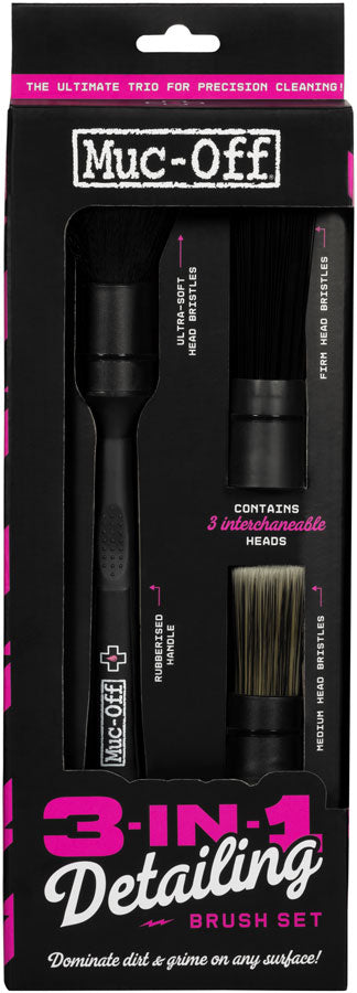 Muc-Off 3-in-1 Detailing Brush Set MPN: 21531 Cleaning Tool 3-in-1 Detailing Brush