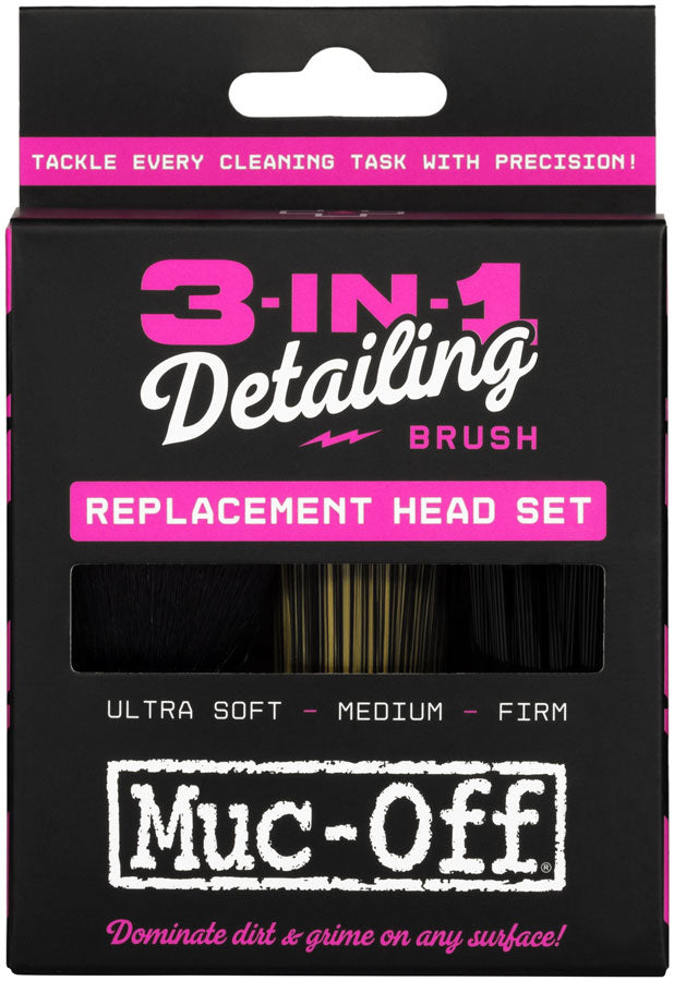 Muc-Off 3-in-1 Detail Brush Replacement Head Set MPN: 21572 Cleaning Tool 3-in-1 Detailing Brush