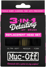 Muc-Off 3-in-1 Detail Brush Replacement Head Set MPN: 21572 Cleaning Tool 3-in-1 Detailing Brush