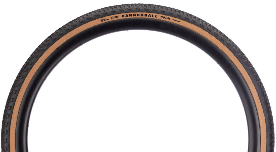 Teravail Cannonball Tire - 700 x 40, Tubeless, Folding, Tan, Light and Supple, Fast Compound - Tires - Cannonball Gen 2 Tire
