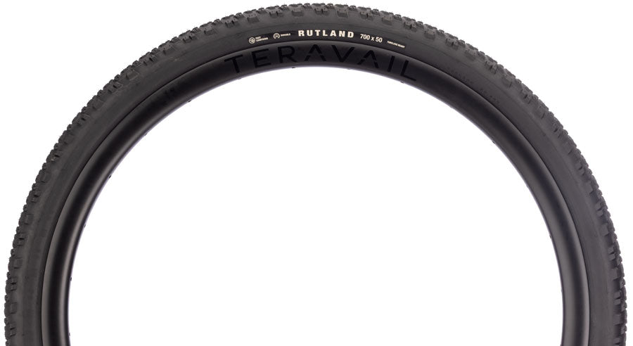 Teravail Rutland Tire - 700 x 50, Tubeless, Folding, Black, Durable, Fast Compound - Tires - Rutland Gen 2 Tire