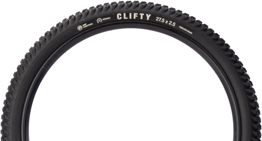 Teravail Clifty Tire - 27.5 x 2.5, Tubeless, Folding, Black, Durable, Grip Compound - Tires - Clifty Tire
