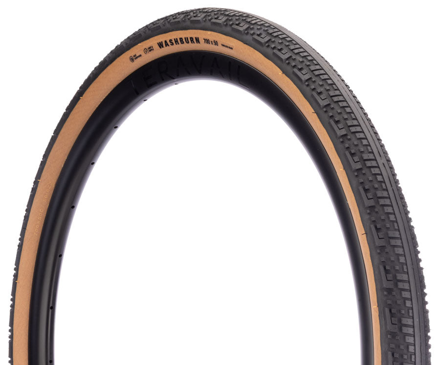 Teravail Washburn Tire - 700 x 50, Tubeless, Folding, Tan, Light and Supple, Fast Compound MPN: 19-000835 UPC: 708752535947 Tires Washburn Gen 2 Tire
