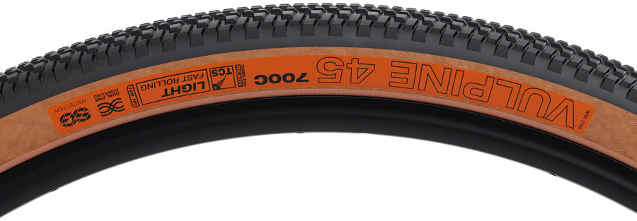 WTB Vulpine Tire - 700 x 45, TCS Tubeless, Folding, Black/Tan, Light/Fast Rolling, Dual DNA, SG MPN: W010-1060 UPC: 714401110601 Tires Vulpine Tire