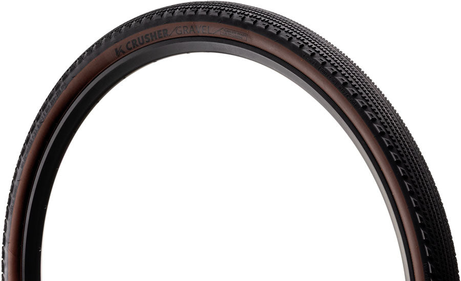 Kenda Crusher Tire - 700 x 45, Tubeless, Folding, Black/Coffee, Race Pace