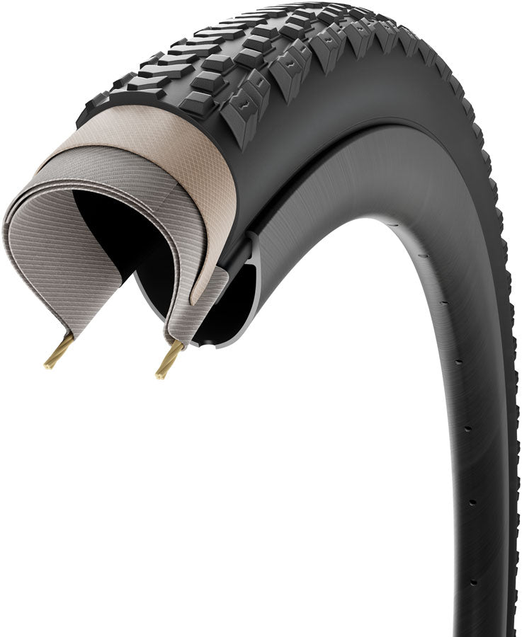 Pirelli Cinturato Gravel RM Tire - 700 x 45, Tubeless, Folding, Black, SpeedGrip, TechWALL Gravel, Performance - Tires - Cinturato Gravel RM Tire