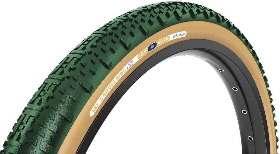 Panaracer GravelKing X1 Tire - 700 x 40, Tubeless, Folding, British Racing Green/Brown