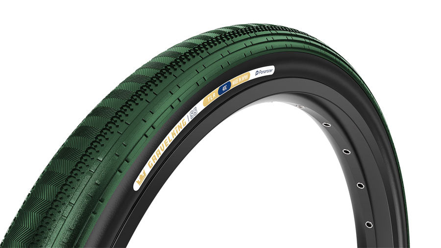 Panaracer GravelKing SS Tire - 700 x 45, Tubeless, Folding, British Racing Green/Black
