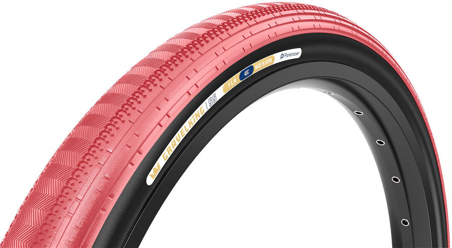 Panaracer GravelKing SS Tire - 700 x 40, Tubeless, Folding, Sakura/Black