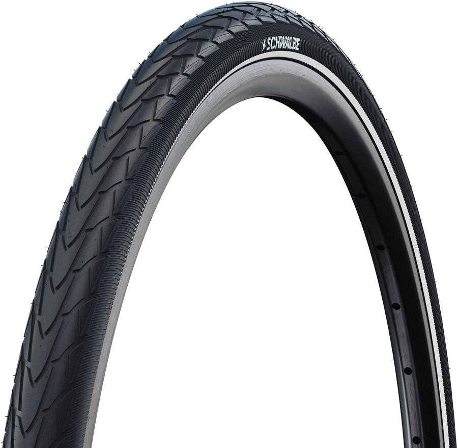 Schwalbe Marathon Racer Tire - 700 x 35, Clincher, Wire, Black/Reflex, RaceGuard, Addix Green, E-50 MPN: 11100290.01 Tires Marathon Racer Tire