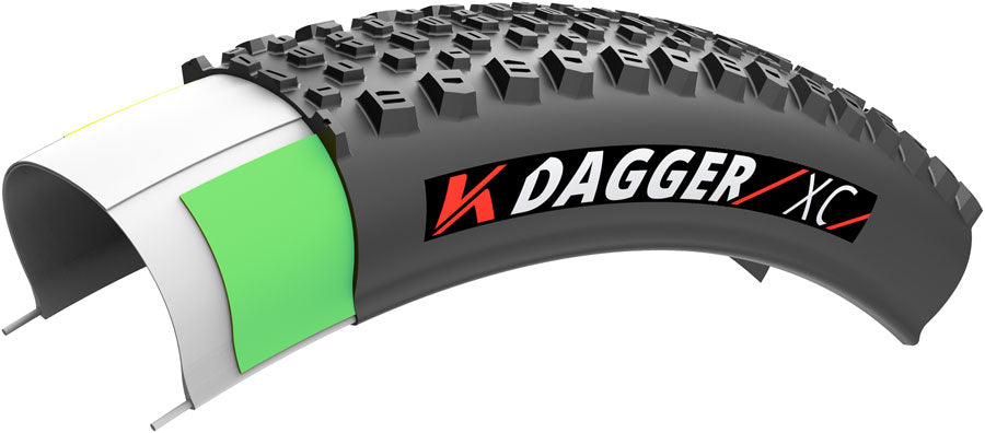 Kenda Dagger Tire - 29 x 2.40, Tubeless, Folding, Black, XC, K-Series MPN: 90R26040 UPC: 47853683011 Tires Dagger Tire