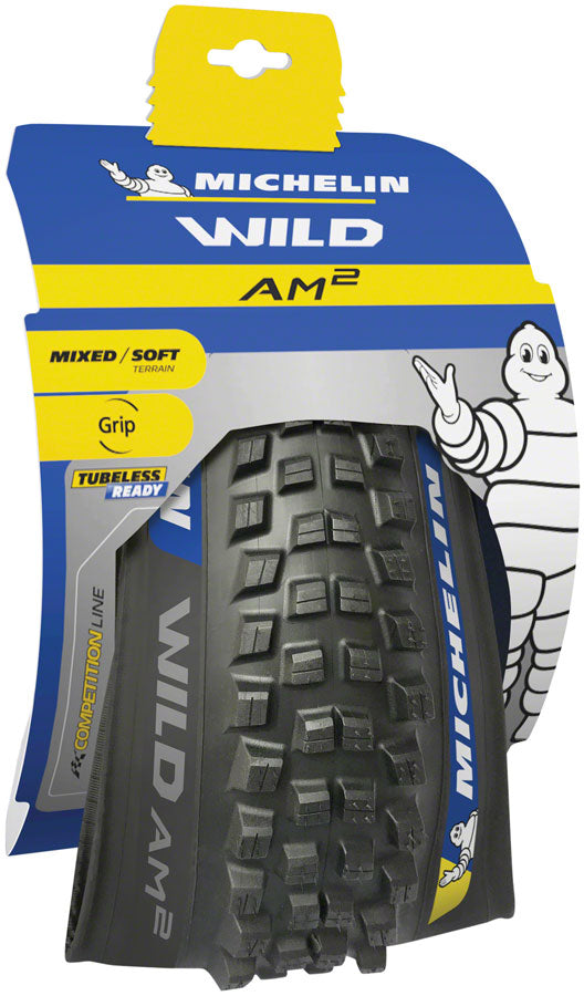 Michelin Wild AM2 Tire - 29 x 2.4, Tubeless, Folding, Black, Competition - Tires - Wild AM2 Tire