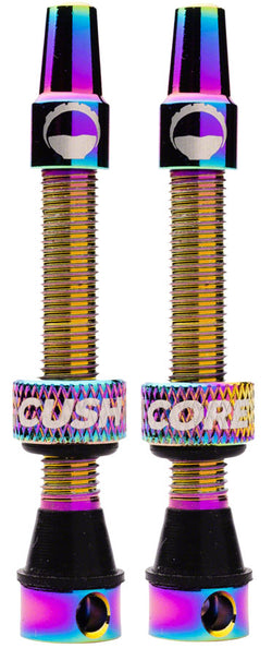 CushCore Tubeless Presta Valve Set - 55mm, Oil Slick MPN: 10020 UPC: 850048765054 Tubeless Valves Tubeless Presta Valve Set