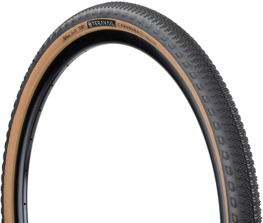 Teravail Cannonball Tire - 700 x 47, Tubeless, Folding, Tan, Light and Supple