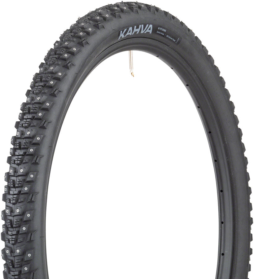 45NRTH Kahva Tire - 29 x 2.25, Tubeless, Folding, Black, 60 TPI, 252 Concave Carbide Studs - Tires - Kahva Tire