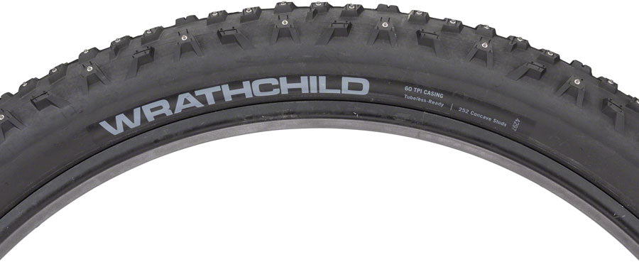 45NRTH Wrathchild Tire - 29 x 2.6, Tubeless, Folding, Black, 60 TPI, 252 Concave Carbide Studs MPN: 11-000139 UPC: 708752335493 Tires Wrathchild Trail Tire