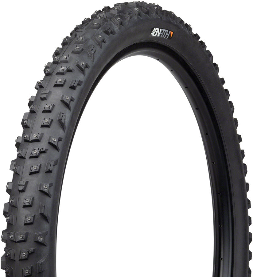 45NRTH Wrathchild Tire - 29 x 2.6, Tubeless, Folding, Black, 120 TPI, 252 XL Concave Carbide Aluminum Studs - Tires - Wrathchild Trail Tire