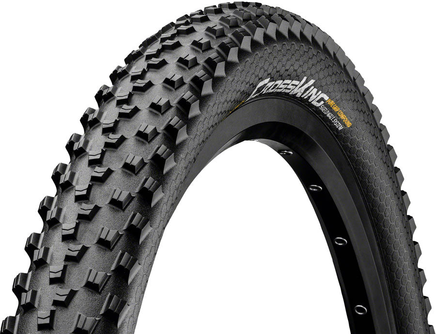 Continental Cross King Tire - 26 x 2.20, Tubeless, Folding, Black
