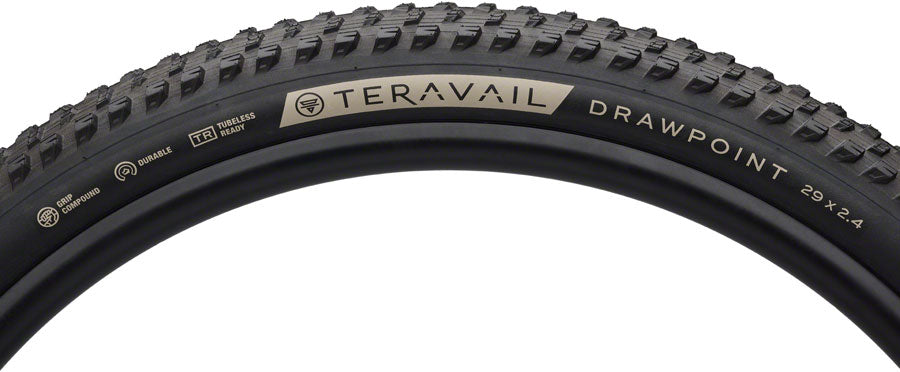 Teravail Drawpoint Tire - 29 x 2.4, Tubeless, Folding, Black, Light Trail, Grip Compound MPN: 19-000547 UPC: 708752522985 Tires Drawpoint Tire