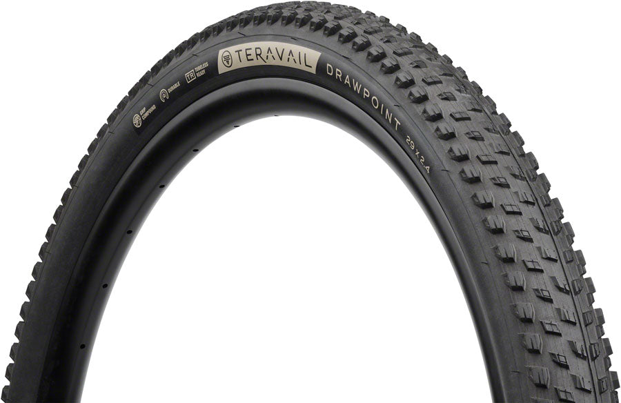 Teravail Drawpoint Tire - 29 x 2.4, Tubeless, Folding, Black, Durable, Grip Compound - Tires - Drawpoint Tire