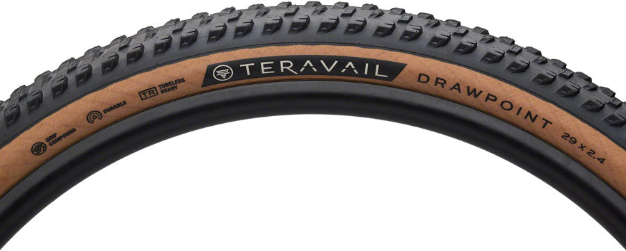 Teravail Drawpoint Tire - 29 x 2.4, Tubeless, Folding, Tan, Light Trail, Grip Compound MPN: 19-000547 UPC: 708752523005 Tires Drawpoint Tire