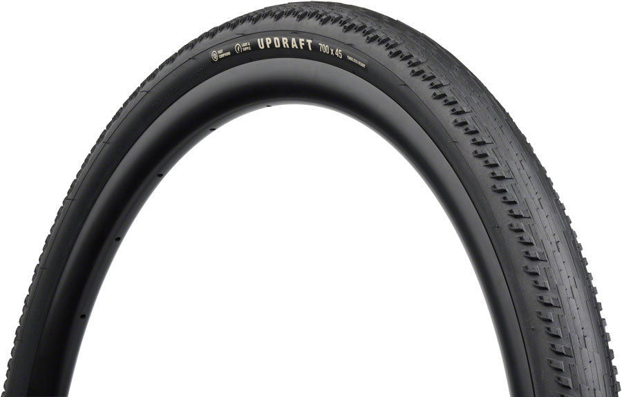 Teravail Updraft Tire - 700 x 45, Tubeless, Folding, Black, Durable, Fast Compound - Tires - Updraft Tire