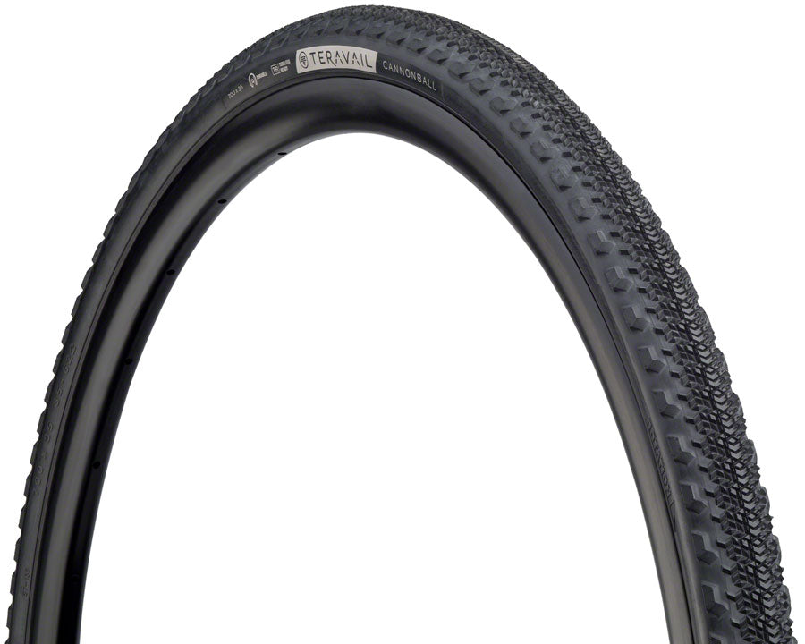 Teravail Cannonball Tire - 700 x 35, Tubeless, Folding, Black, Durable, Fast Compound