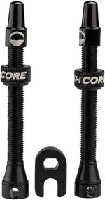 CushCore Tubeless Presta Valve Set - 55mm, Black - Tubeless Valves - Tubeless Presta Valve Set