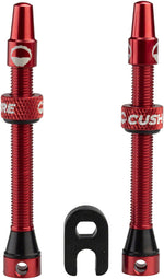 CushCore Tubeless Presta Valve Set - 55mm, Red - Tubeless Valves - Tubeless Presta Valve Set