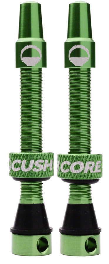 CushCore Tubeless Presta Valve Set - 55mm, Green MPN: 10004 UPC: 653829499670 Tubeless Valves Tubeless Presta Valve Set