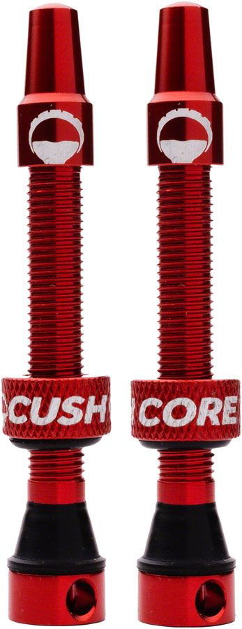 CushCore Tubeless Presta Valve Set - 44mm, Red MPN: 10009 UPC: 659424991595 Tubeless Valves Tubeless Presta Valve Set