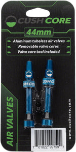 CushCore Tubeless Presta Valve Set - 44mm, Blue - Tubeless Valves - Tubeless Presta Valve Set