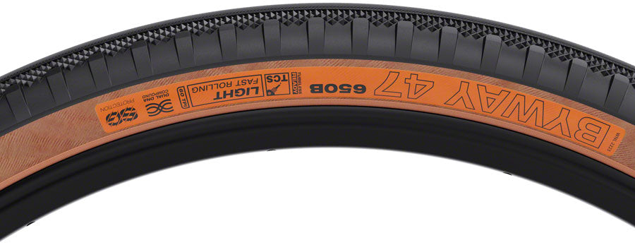 WTB Byway Tire - 650b x 47, TCS Tubeless, Folding, Black/Tan, Light/Fast Rolling, Dual DNA, SG - Tires - Byway Tire