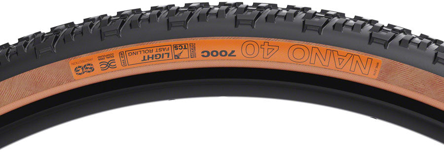 WTB Nano Tire - 700 x 40, TCS Tubeless, Folding, Black/Tan, Light