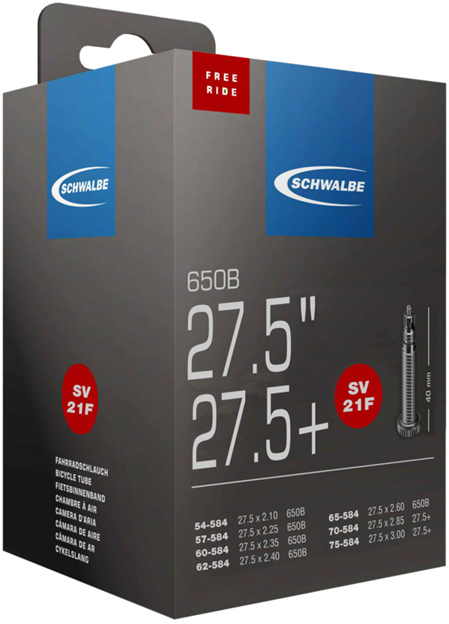 Schwalbe Freeride Tube - 27.5/27.5+ x 2.1 - 3, 40mm Presta Valve MPN: 10400073 Tubes Freeride Tube