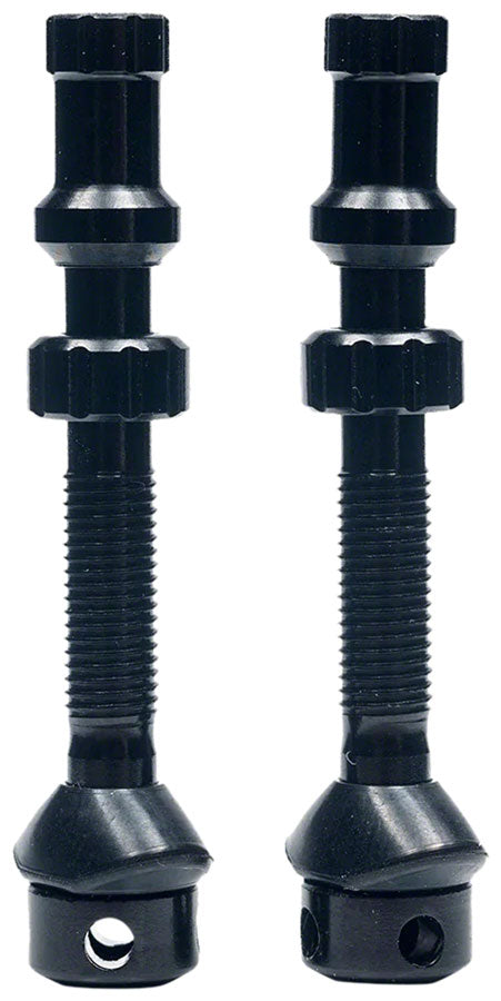 Stan's Tubeless Universal+ Valve Stems - Alloy, Regular, Black, Pair