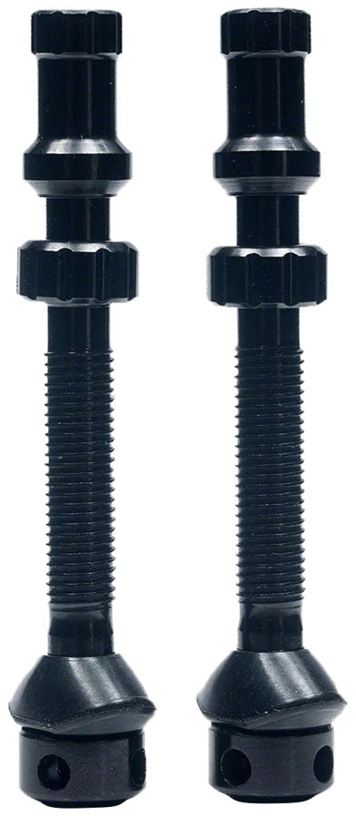 Stan's Tubeless Universal+ Valve Stems - Alloy, Medium, Black, Pair