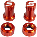 Stan's Tubeless Valve Stem Cap Color Kit - Orange, Pair MPN: AS0295 UPC: 847746066316 Tubeless Valves Tubeless Valve Cap Color Kit