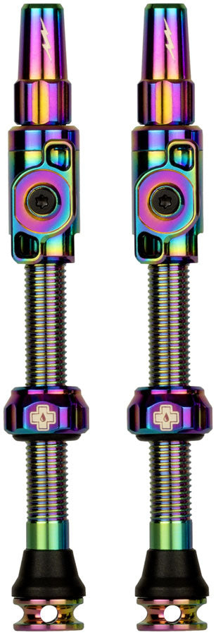 Muc-Off Big Bore Lite Tubeless Valve Stems - Large, 45mm, -Iridescent