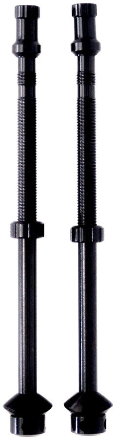 Stan's Tubeless Universal + Valve Stems -  Alloy, Deep, Pair, 85mm, Black - Tubeless Valves - Tubeless Universal+ Valves
