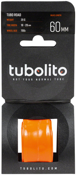 Tubolito Tubo Road Tube - 700 x 18-32mm, 60mm Presta Valve, Orange - Tubes - Tubo Road Tube