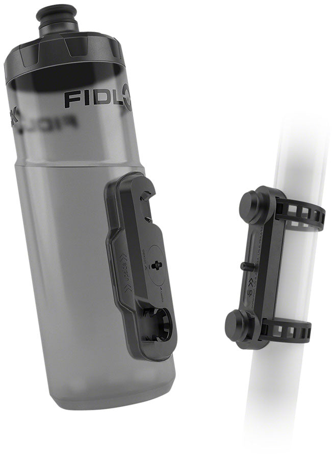 Fidlock TWIST Water Bottle Cage Set - Universal Base Mount, Strap-On, 600ml, Smoke MPN: 09629-001032(TBL) Water Bottles Twist Bottle with Universal Base