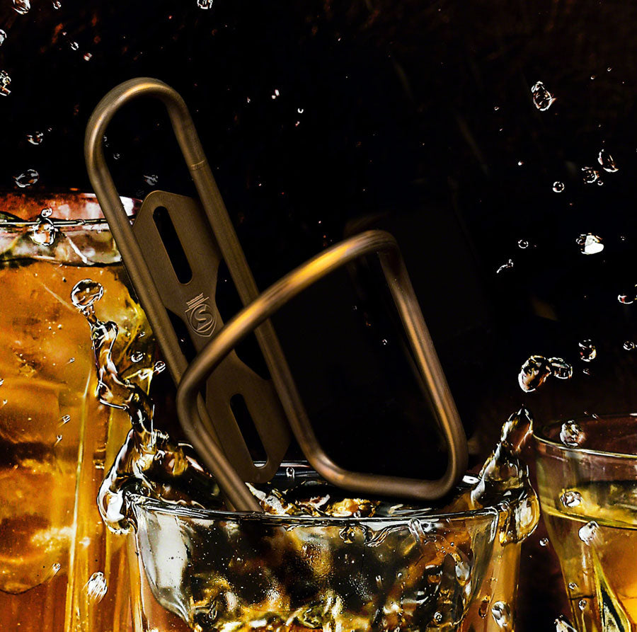 Silca Anodized Titanium Bottle Cage - Bourbon - Water Bottle Cages - Anodized Titanium Bottle Cage