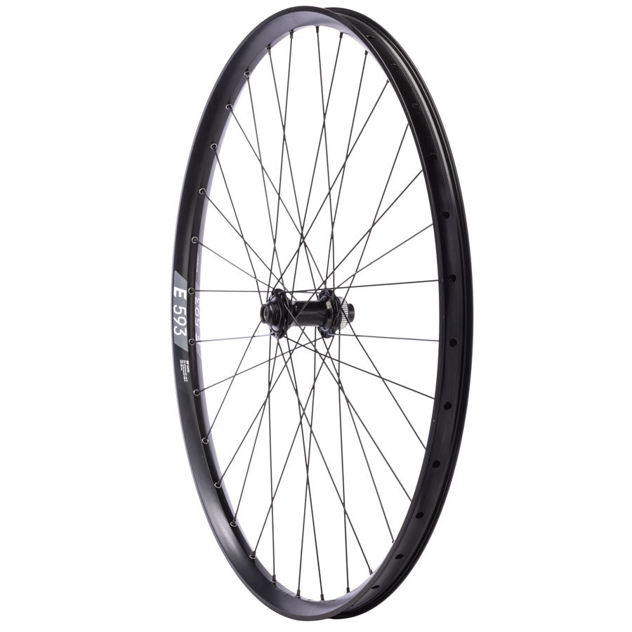 Quality Wheels Deore M610/DT E593 Front Wheel - 29", 15 x 100mm, Center-Lock, Black, 32H UPC: 708752214446 Front Wheel DT/Shimano MTB Disc Front Wheel