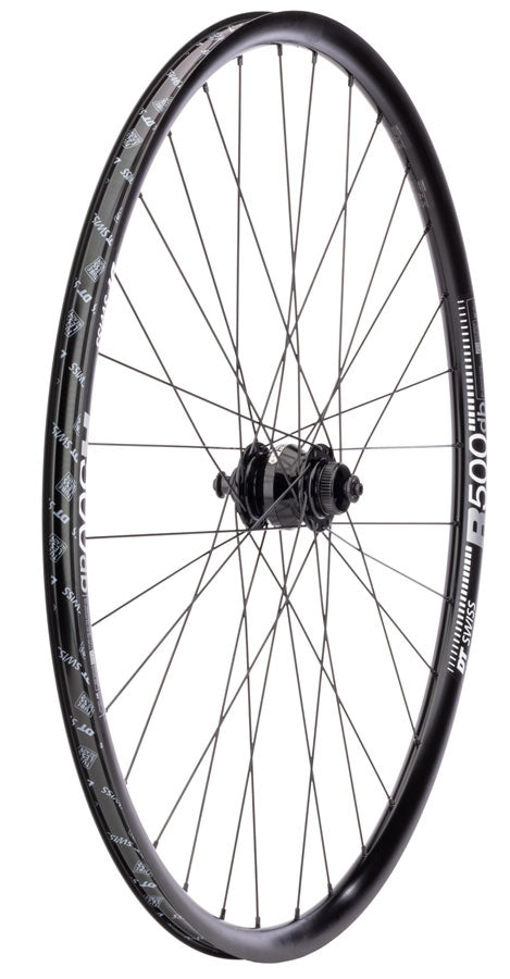 Quality Wheels SP Dynamo PL-8/DT R500 Front Wheel - 700, QR x 100mm, Center-Lock, Black, 32H - Front Wheel - SP Dynamo PL-8 / DT R500 Disc Front Wheel