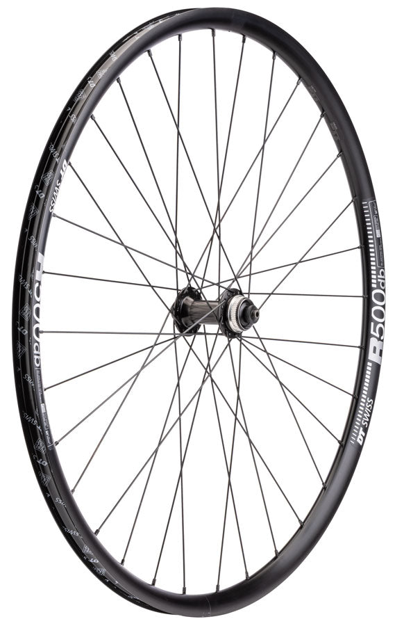 Quality Wheels Shimano/DT R500 Front Wheel - 700, QR x 100mm, Center-Lock, Black, 32H - Front Wheel - Shimano / DT R500 Front Wheel